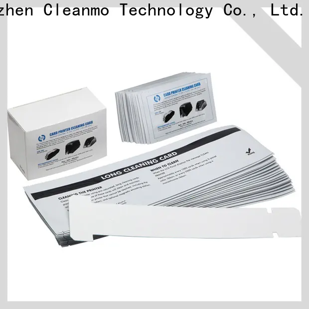 Cleanmo non woven zebra cleaning card wholesale for Zebra P120i printer 1