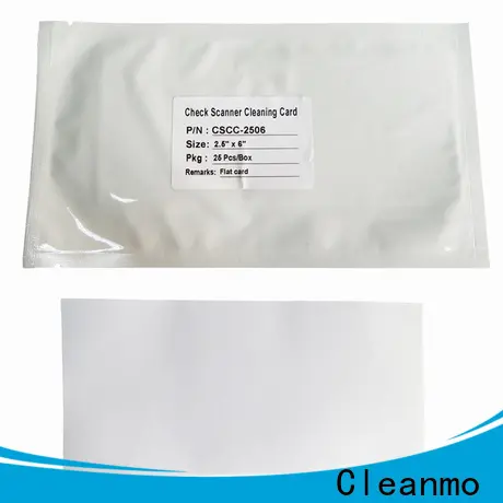 Cleanmo inexpensive burroughs check scanner cleaning card factory for Digital Check TellerScan 1