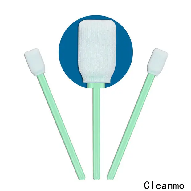 Cleanmo double-layer knitted polyester polyester cleanroom swabs factory for general purpose cleaning 1