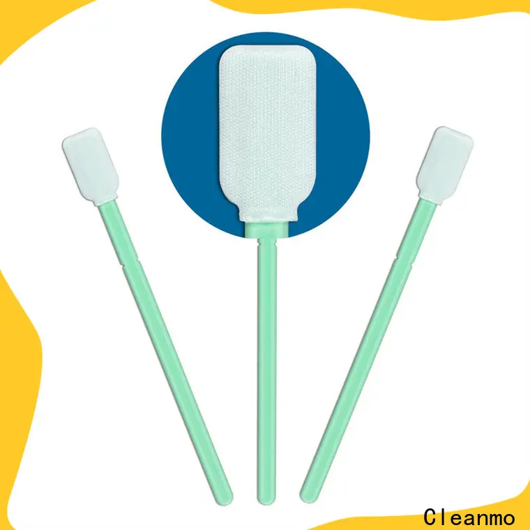 Cleanmo Polypropylene handle Disposable Microfiber Swabs supplier for Micro-mechanical cleaning 1