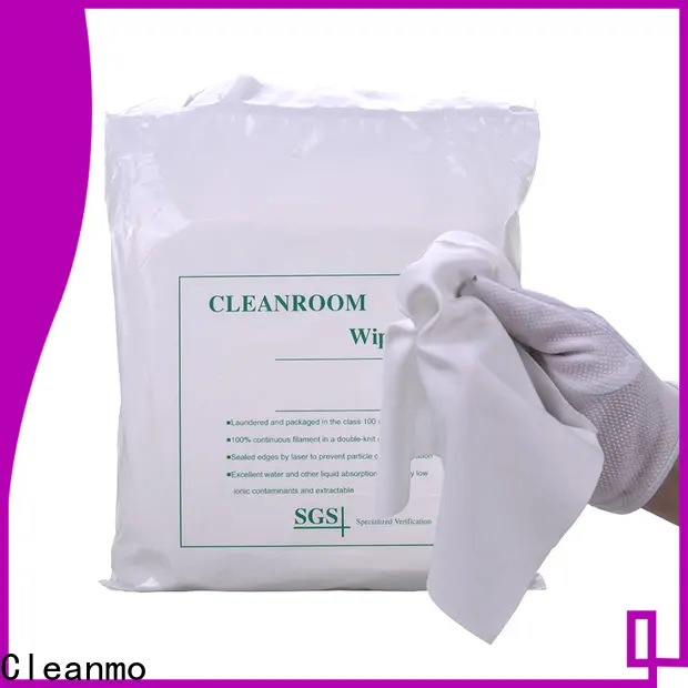 Cleanmo thermally sealed polyester wipes 9x9 supplier for medical device products 1