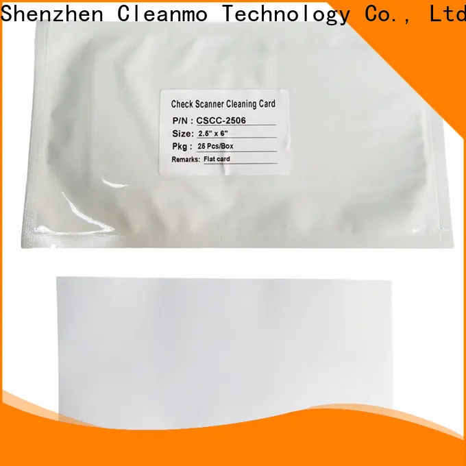 Cleanmo quick digital check cleaning cards supplier for Digital Check TellerScan 1