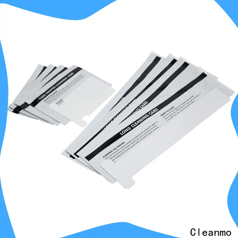 Cleanmo blending spunlace zebra cleaning card manufacturer for Zebra P120i printer 1