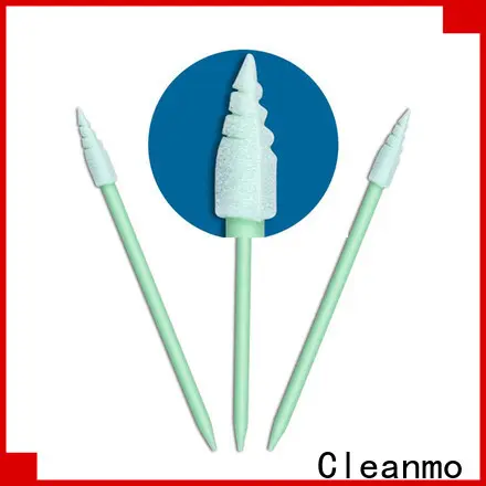 Cleanmo green handle long stem cotton buds manufacturer for Micro-mechanical cleaning 1
