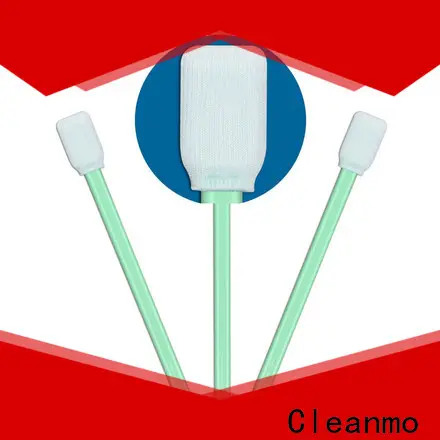 Cleanmo double-layer knitted polyester fiber optic swabs factory for optical sensors 1