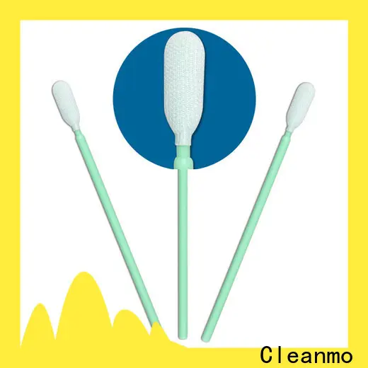 Cleanmo double-layer knitted polyester fiber optic cleaning swabs manufacturer for general purpose cleaning 1