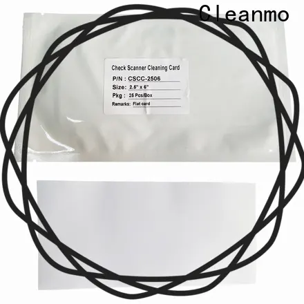 Cleanmo quick check reader cleaning card factory for Digital Check TellerScan 1