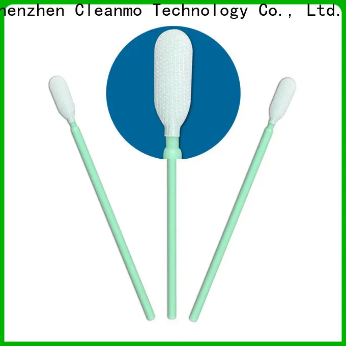 Cleanmo double-layer knitted polyester Cleanroom dacron swabs factory for microscopes 1