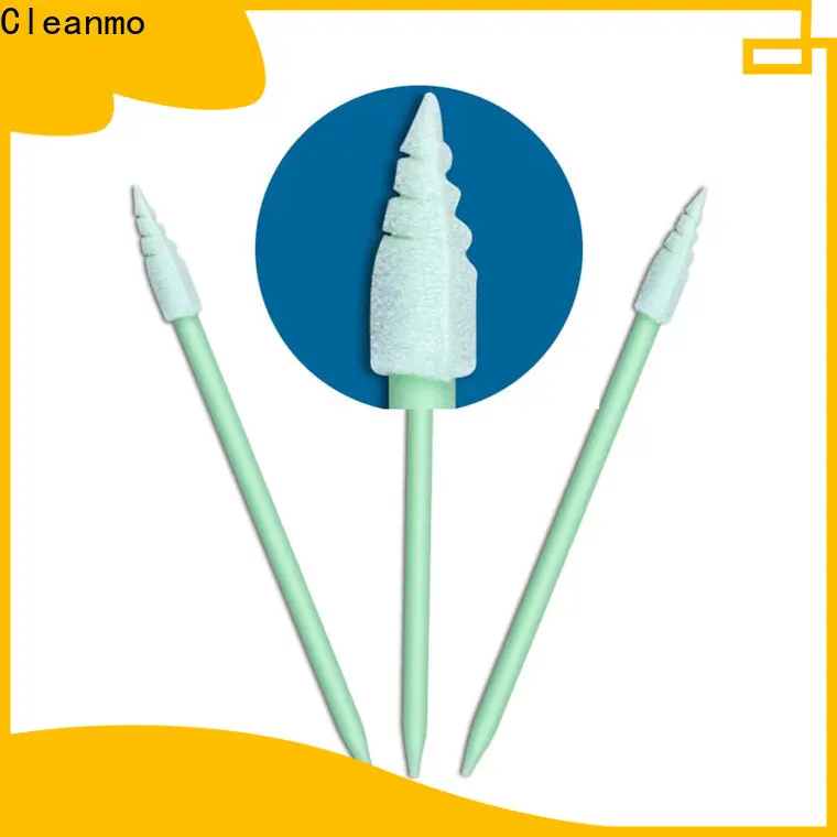 Cleanmo Polyurethane Foam pointed cotton swabs factory price for general purpose cleaning 1