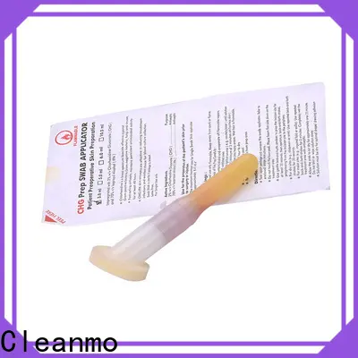 Cleanmo long plastic handle with 2% chlorhexidine gluconate cotton tipped applicators factory for dialysis procedures 1