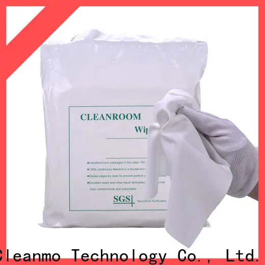 Cleanmo non-abrasive texture cleanroom polyester wipes manufacturer for chamber cleaning 1