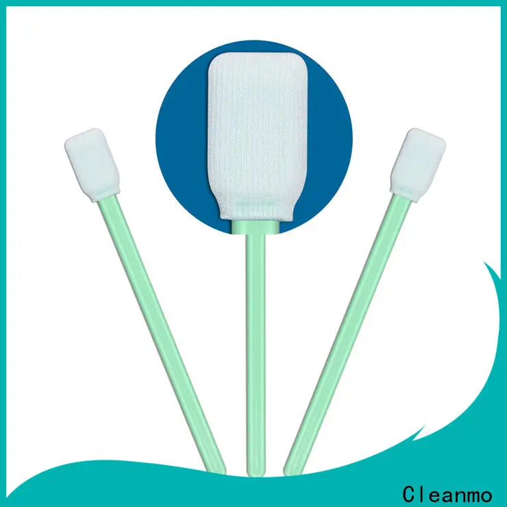 Cleanmo double-layer knitted polyester clean room cotton swabs manufacturer for optical sensors 1