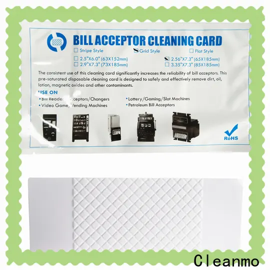 Cleanmo Wholesale OEM dollar bill acceptor cleaning cards manufacturer for readers 1