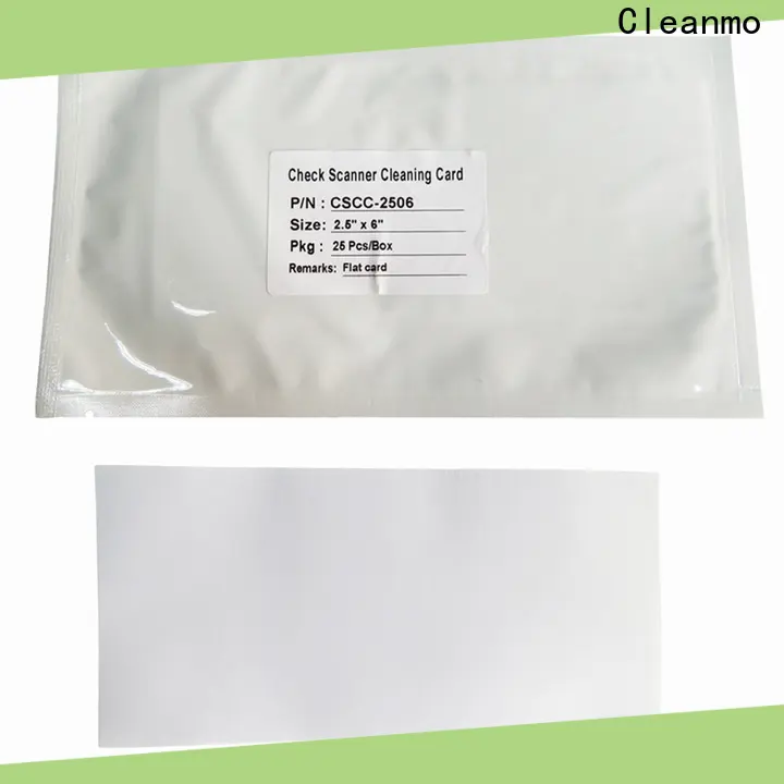 Cleanmo high quality panini check scanner cleaning card wholesale for Digital Check TellerScan 1