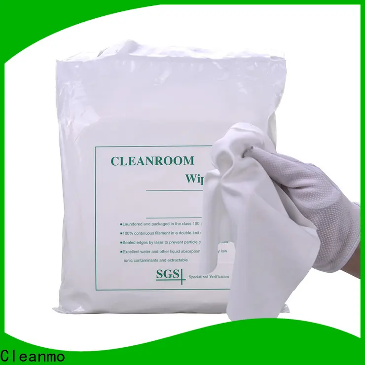 Cleanmo polyester polyester wipers supplier for chamber cleaning 1