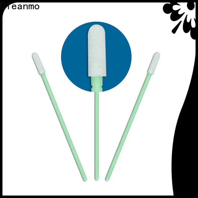 Cleanmo Polypropylene handle Microfiber Industrial Swab Sticks factory price for excess materials cleaning 1