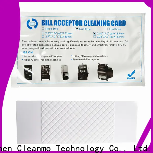 Wholesale best bill validator cleaning cards flocked fabric supplier for dollar bill readers 1