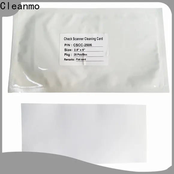Cleanmo pvc burroughs check scanner cleaning card manufacturer for Digital Check TellerScan 1