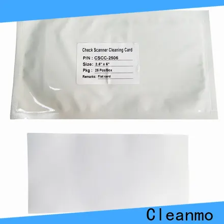 Cleanmo check reader cleaning card wholesale for Digital Check TellerScan 1