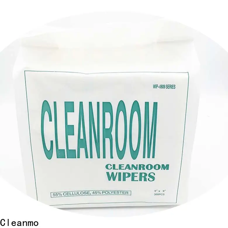 Cleanmo 45% polyester Cleanroom Lint Free microfiber Wipes factory price for stainless steel surface 1