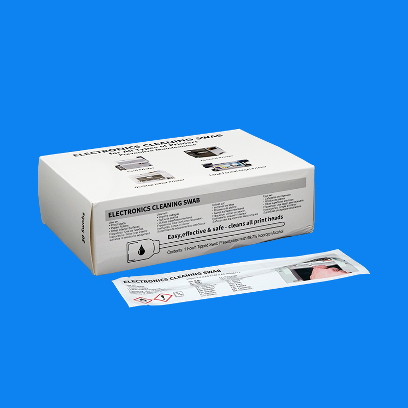 Tampone di pulizia della testina di stampa Manico flessibile Testina di stampa Tamponi pre-saturati IPA 3