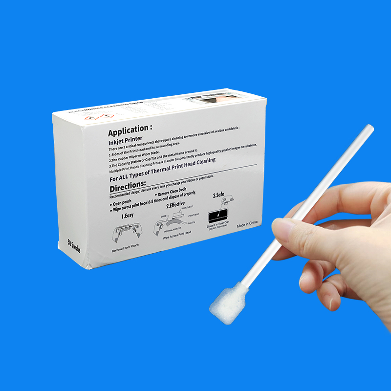 Tampone di pulizia della testina di stampa Manico flessibile Testina di stampa Tamponi pre-saturati IPA 5