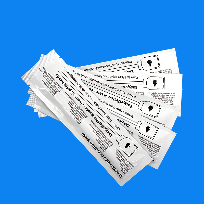 Tampone di pulizia della testina di stampa Manico flessibile Testina di stampa Tamponi pre-saturati IPA 7