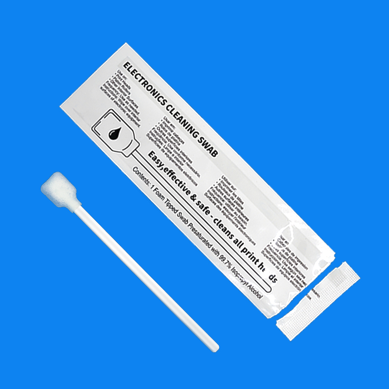 Tampone di pulizia della testina di stampa Manico flessibile Testina di stampa Tamponi pre-saturati IPA 8