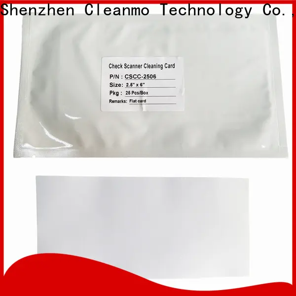 Cleanmo pvc check reader cleaning card supplier for scanner cleaning 1