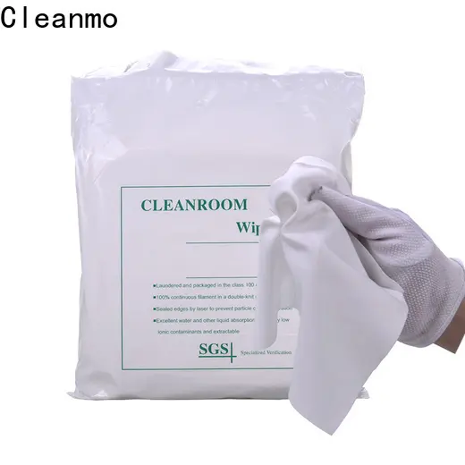 Cleanmo Bulk buy best polyester wipes wholesale for Stainless Steel Surface 1