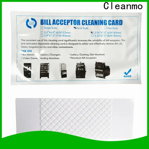 Cleanmo Bulk buy custom dollar bill acceptor cleaning cards factory for readers 1