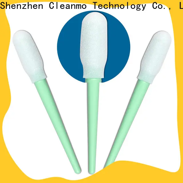 Cleanmo green handle sponge on a stick used for oral care wholesale for Micro-mechanical cleaning 1