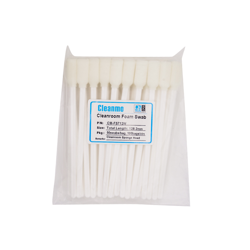 White Foam Tip Cleaning SwabsCleanroom Foam Swabs CM-FS712W 6