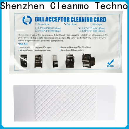 Cleanmo flocked fabric alcohol cleaning cards wholesale for currency counters 1