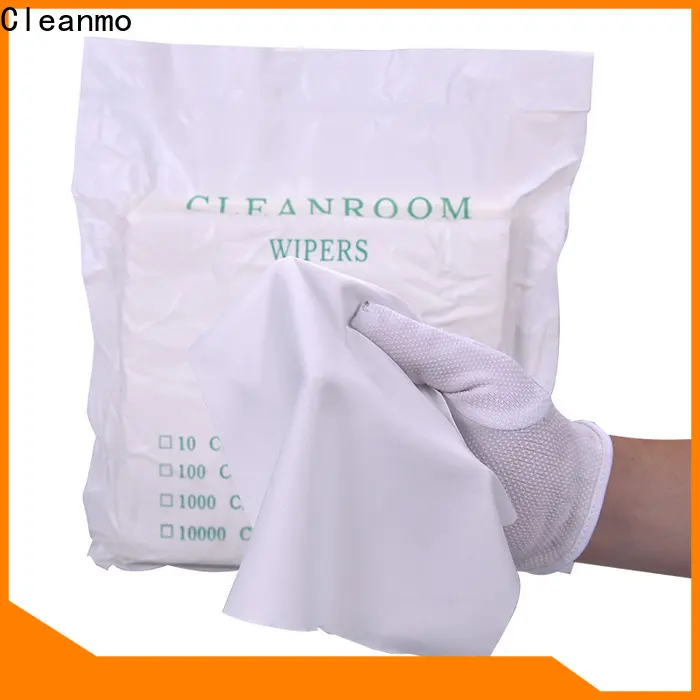 Cleanmo 70% Polyester disposable microfiber wipes factory for stainless steel surface cleaning 1