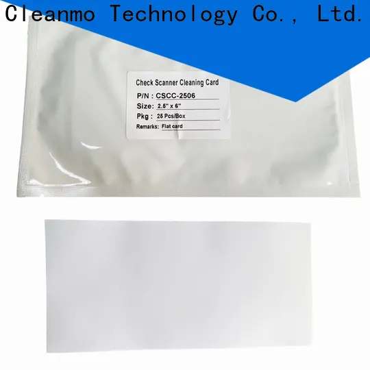 Cleanmo broader width check reader cleaning cards wholesale for Canon CR-55 Check Scanner 1