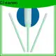 Cleanmo green handle cotton swabs long factory price for excess materials cleaning 1