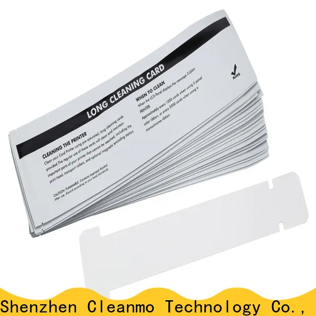 Cleanmo blending spunlace zebra cleaning card manufacturer for ID card printers 1