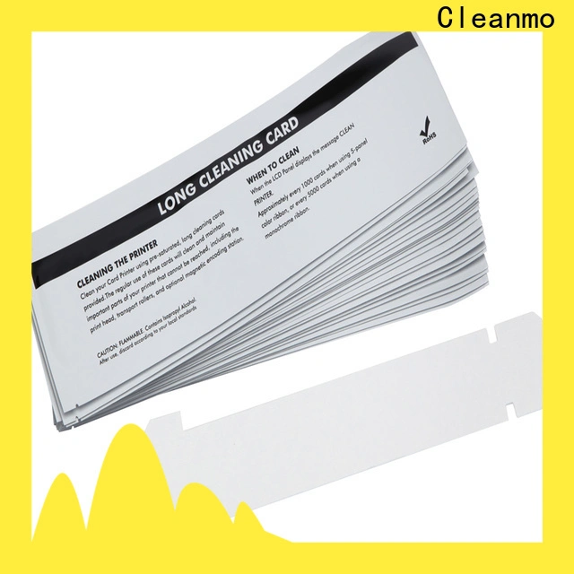Cleanmo pvc zebra printer cleaning cards factory for ID card printers 1