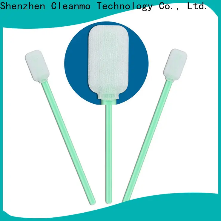 Cleanmo double-layer knitted polyester Cleanroom dacron swabs manufacturer for general purpose cleaning 1