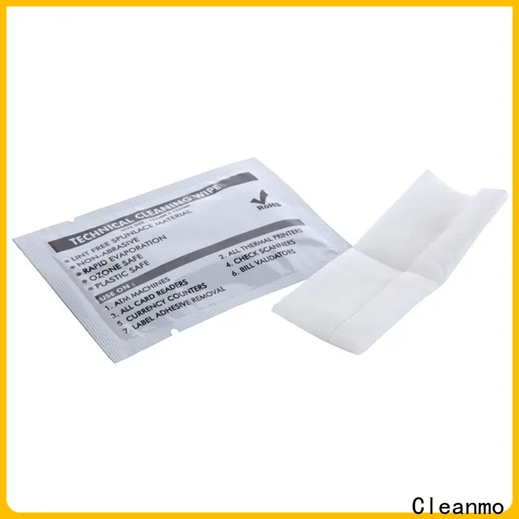 OEM printer cleaning wipes 40% Rayon factory for ATM/POS Terminals 1