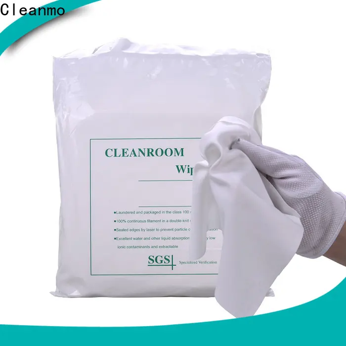Cleanmo Wholesale lint free polyester wipes wholesale for Stainless Steel Surface 1