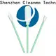 Cleanmo green handle wooden cotton swabs factory price for excess materials cleaning 1