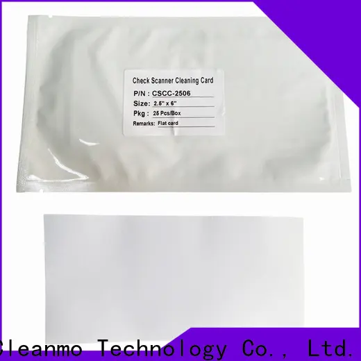 Cleanmo inexpensive check scanner cleaning cards manufacturer for Digital Check TellerScan 1