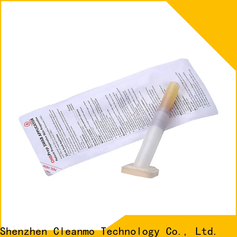 Cleanmo long plastic handle with 2% chlorhexidine gluconate cotton applicator supplier for biopsies 1