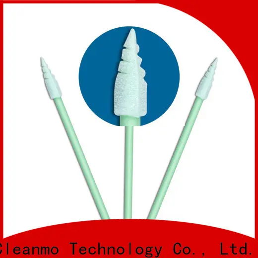 Cleanmo green handle foam tips wholesale for Micro-mechanical cleaning 1