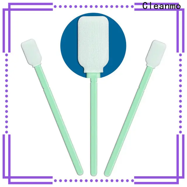 Cleanmo polypropylene handle Cleanroom dacron swabs manufacturer for general purpose cleaning 1