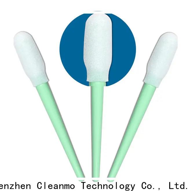 Cleanmo green handle foam gun cleaning swabs manufacturer for general purpose cleaning 1