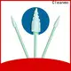 Cleanmo green handle long stem cotton swabs wholesale for Micro-mechanical cleaning 1