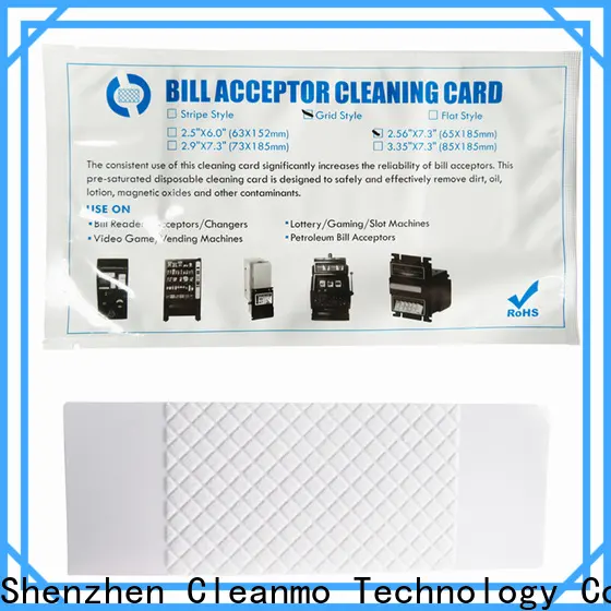 Cleanmo flocked fabric vending machine bill acceptor cleaner factory for currency counters 1